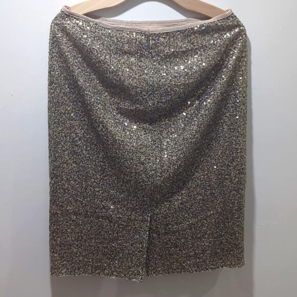 Chicos 0.5 Stephanie Sequin Pencil Skirt in Simply Shimmer Women's Size Small 6 - Picture 2 of 7